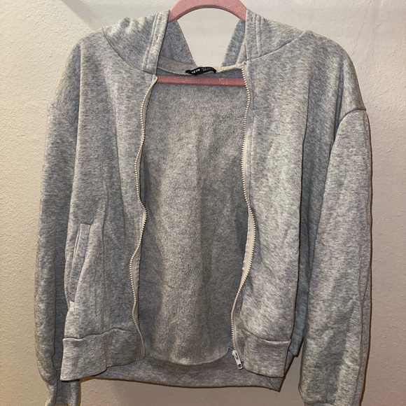 Tops Grey Zip Up Hoodie Poshmark